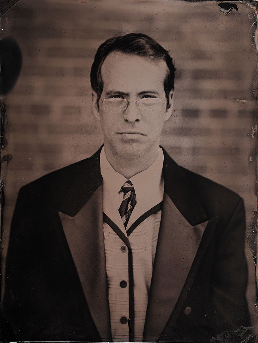Modern tintype portrait of actor Ian Lowe in unCivil Musical by Photographer Craig Murphy and Glens Falls Art tintype studio.