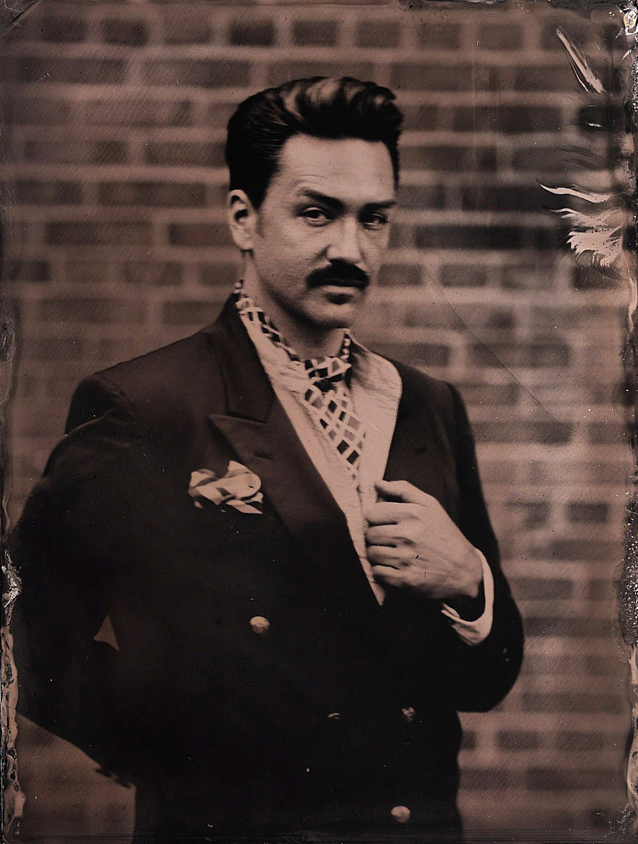 Stunning vintage tintype portrait of actor Brian Charles Rooney in Adirondack Theatre Festival's hit unCivil War. A unique Glens Falls Art photo series.