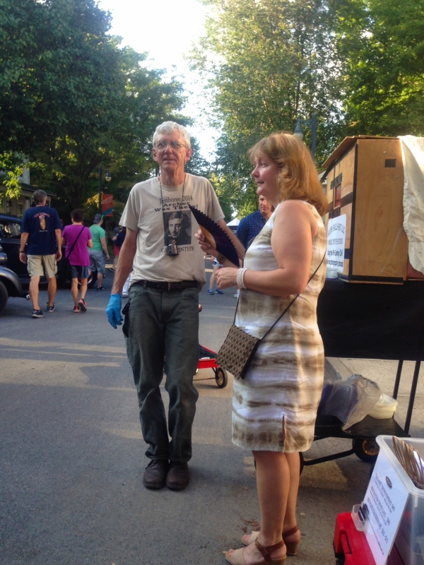 Saratoga at Vintage Beekman Street Fest in Saratoga Springs, NY 12866. Craig Murphy talks about tintype art and history