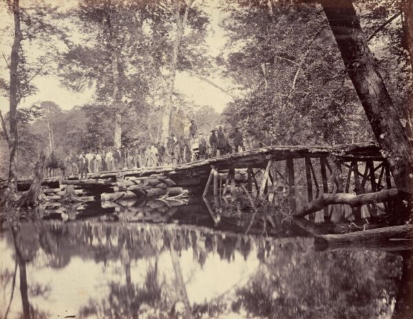 Alexander Gardner, David B. Woodbury, Military Bridge, across the Chickahominy, Virginia, June 1862
